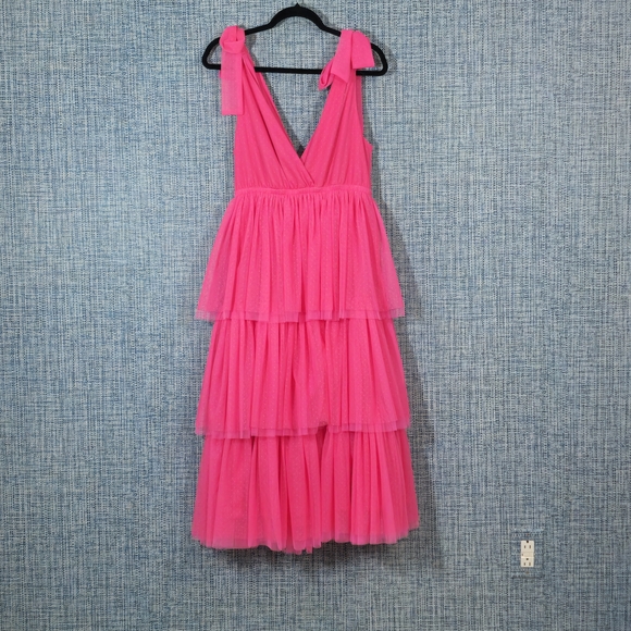 Elegant Pink Layered Dress - Picture 3 of 6